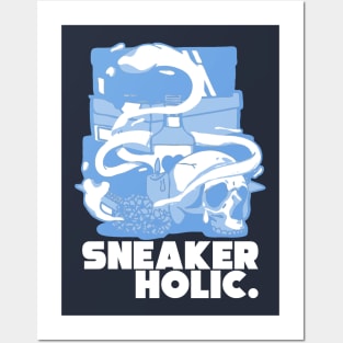 Sneaker Holic University Blue Posters and Art